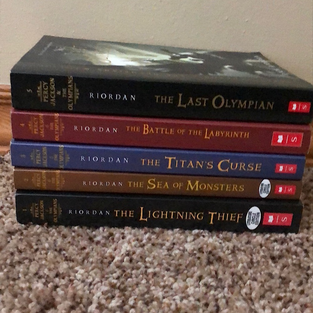 Percy Jackson & The Olympians by Rick Riordan, paperback books 1-5